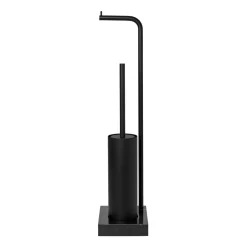 Blomus Modo toiletrolhouder en toiletborstel, Zwart< Toiletborstels