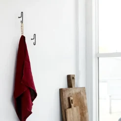 MOEBE muurhaak small 2- pack, Zwart< Haken & Hangers