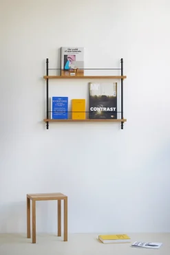 MOEBE tijdschriftstandaard, Oak-grey< Tijdschriftenrekken
