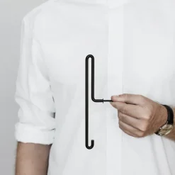 MOEBE Wall hook large, Zwart< Haken & Hangers