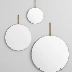 MOEBE Wall mirror Ø 50 cm, Messing< Ronde Spiegels|Wandspiegels