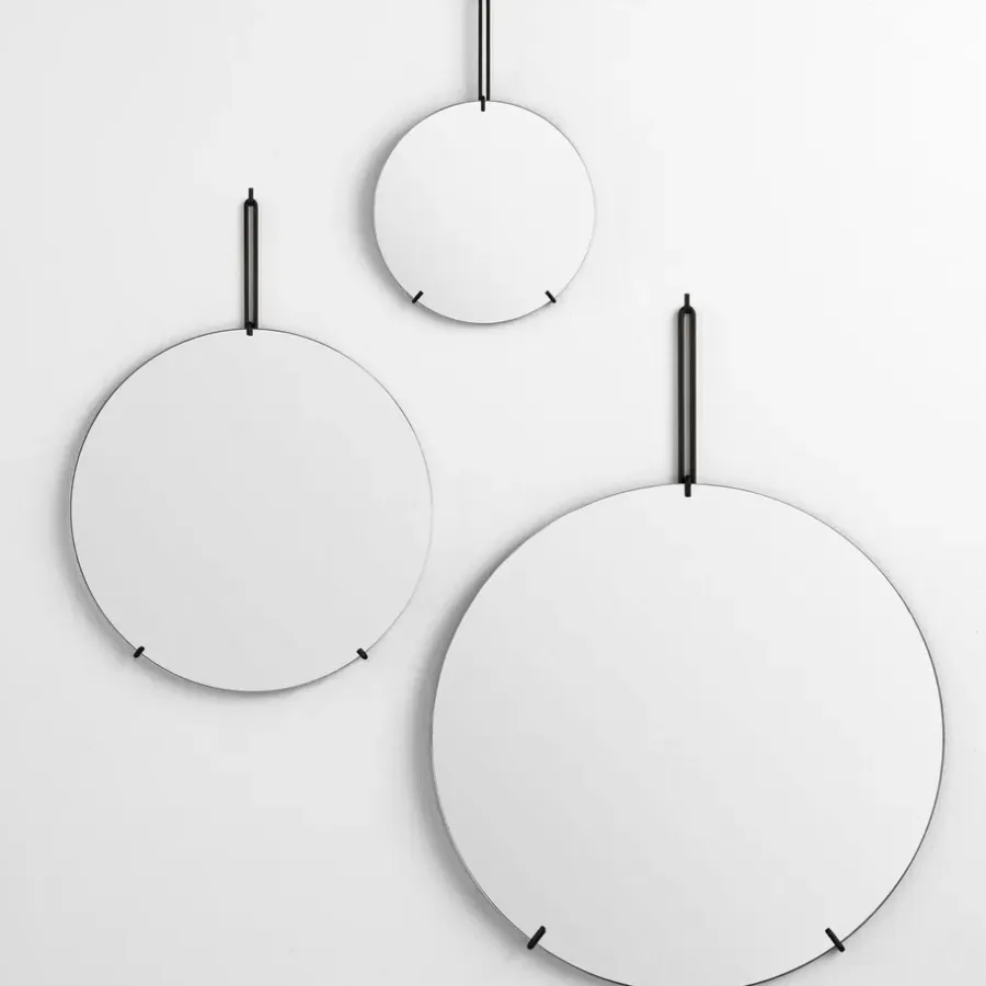MOEBE wall mirror Ø 70 cm, Zwart< Ronde Spiegels|Wandspiegels