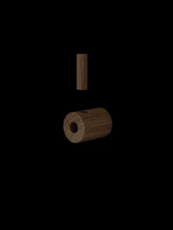 MOEBE wooden wall hook haak, Gerookt eikenhout< Haken & Hangers