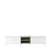 Zweed Molto Låg sideboard, wit/eikenhout, 3 delen< Tv- & Mediameubels|Ladekasten & Dressoirs