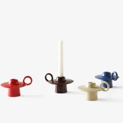 &Tradition Momento JH39 kaarsenhouder, Red Brown< Kaarsenhouders & Kaarsenborden
