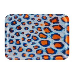 Hem Monster dienblad Medium 37x53 cm, Coral-white-ultramarine blue< Decoratieve Accessoires|Decoratieve Dienbladen