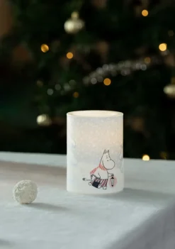 Muurla Moomin blokkaars LED 10 cm, Let it snow< Led-Kaarsen