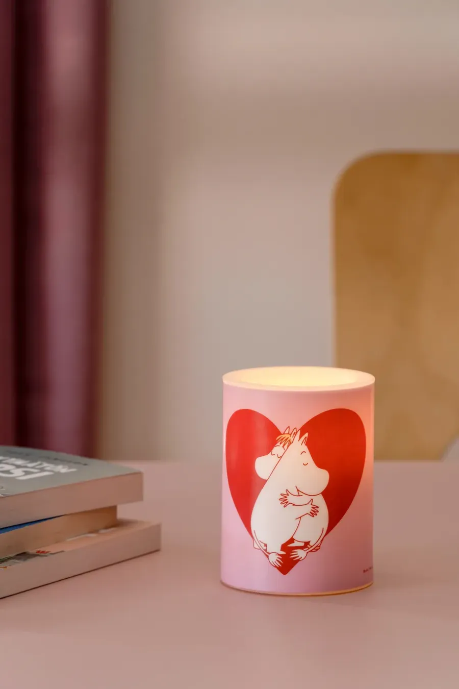 Muurla Moomin blokkaars LED 10 cm, Heart< Led-Kaarsen