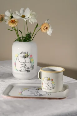 Muurla Moomin vaas 19 cm, Flowers< Vazen