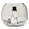 Muurla Moominpapa waxinelichtjeshouder 9,5 cm, Grijs< Kaarsenhouders & Kaarsenborden