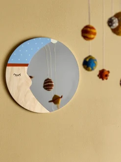 Bloomingville Moony spiegel Ø40 cm, Nature moon< Ronde Spiegels|Wandspiegels