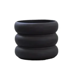 DBKD Mud bloempot zwart, klein - Ø 10 cm.< Bloempotten