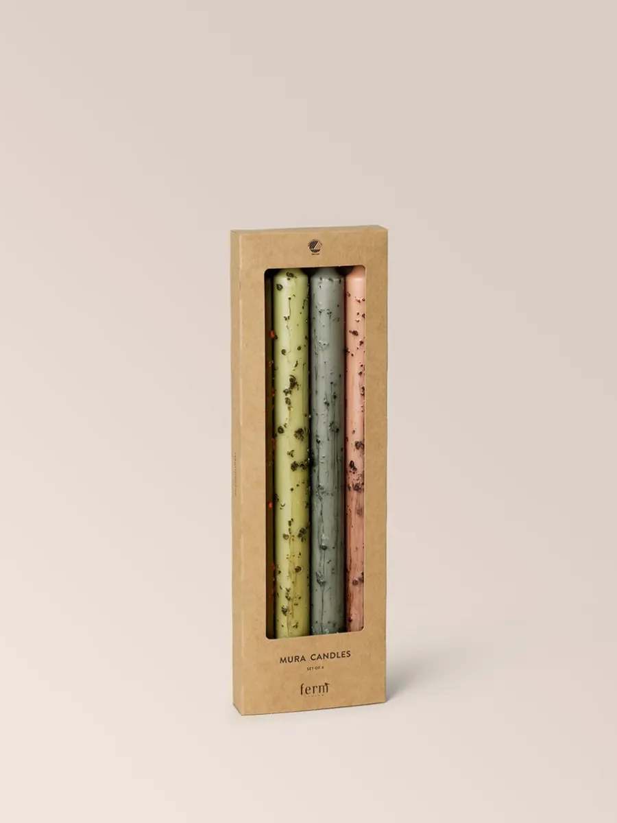 Ferm Living Mura kaarsen 4-delig, Multi< Kaarsen