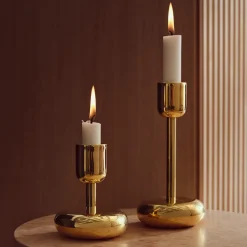 Iittala Nappula kaarsenhouder brons, large 183 mm< Kandelaars