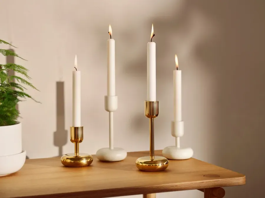 Iittala Nappula kaarsenhouder brons, large 183 mm< Kandelaars