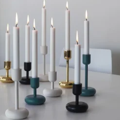 Iittala Nappula kaarsenhouder wit, klein 107mm< Kandelaars