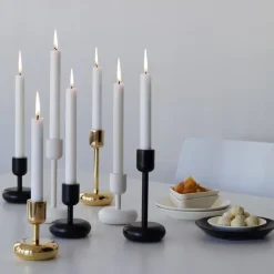 Iittala Nappula kaarsenhouder wit, klein 107mm< Kandelaars