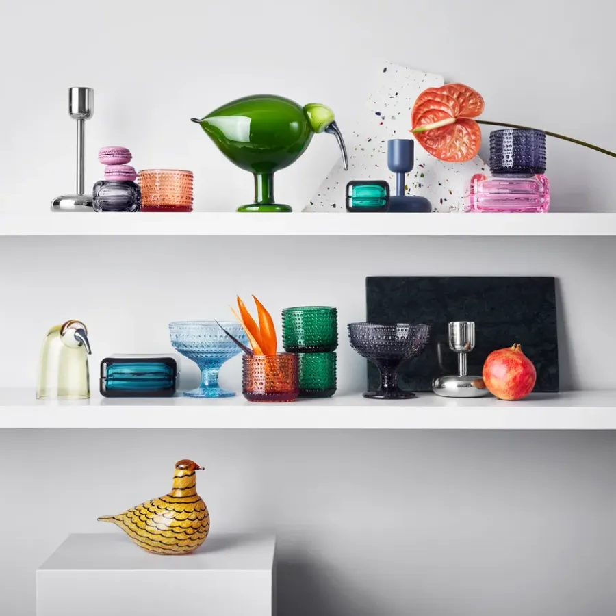Iittala Nappula kandelaar staal, groot - 18,3 cm.< Kandelaars
