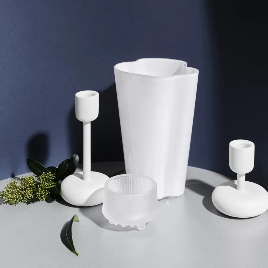 Iittala Nappula kandelaarset, Wit< Kandelaars