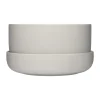 Iittala Nappula pot met schotel Ø24 cm h13 cm, Lichtgrijs< Bloempotten
