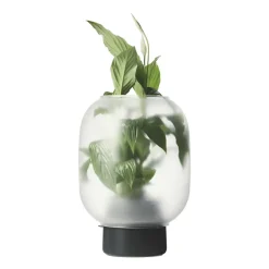 Gejst Nebl bloempot mat glas Ø26 cm, Zwart< Bloempotten