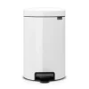 Brabantia New Icon pedaalemmer 12 liter, wit< Pedaalemmers