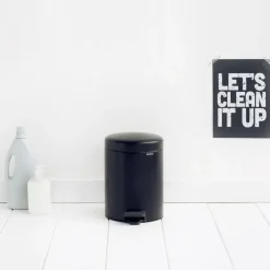 Brabantia New Icon pedaalemmer 5 liter, mat zwart< Pedaalemmers