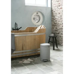 Brabantia New Icon pedaalemmer 12 liter, Mineral concrete grey< Pedaalemmers