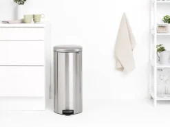 Brabantia New Icon pedaalemmer 30 liter, Matt steel fingerprint proof< Pedaalemmers