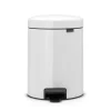 Brabantia New Icon pedaalemmer 5 liter, wit< Pedaalemmers