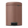 Brabantia New Icon pedaalemmer 5 liter, Satin Taupe< Pedaalemmers