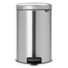 Brabantia New Icon pedaalemmer 20 liter, staal - mat< Pedaalemmers