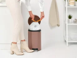 Brabantia New Icon pedaalemmer 12 liter, Satin Taupe< Pedaalemmers