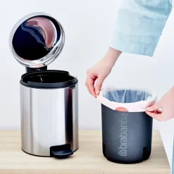 Brabantia New Icon pedaalemmer 5 liter, staal - mat< Pedaalemmers