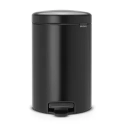 Brabantia New Icon pedaalemmer 12 liter, mat zwart< Pedaalemmers