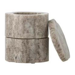 Bloomingville Nezli schaal met deksel Ø9 cm, Natuur< Decoratieve Schalen