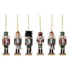 Bloomingville Nikita notenkraker kersthanger 6-delig, Groen< Kerstdecoraties