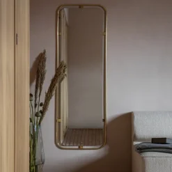 Audo Copenhagen Nimbus spiegel rechthoekig, Polished brass< Wandspiegels