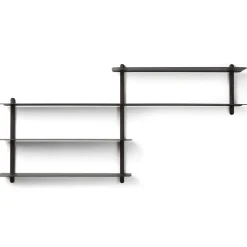 Gejst Nivo plank B, Zwartgebeitst essenhout-zwart< Planken & Planksystemen