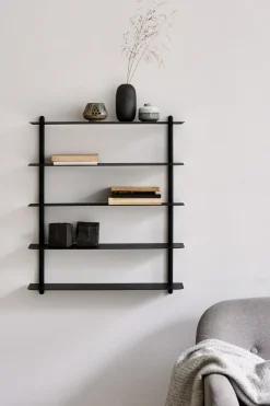 Gejst Nivo plank E, Zwartgebeitst essenhout-zwart< Planken & Planksystemen