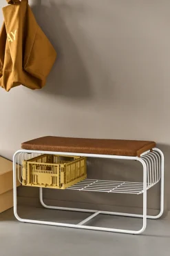 Scandi Living Nod bank/schoenenrek 80x36c42 cm, White< Schoenenrekken