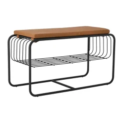 Scandi Living Nod bank/schoenenrek 80x36c42 cm, Black< Schoenenrekken