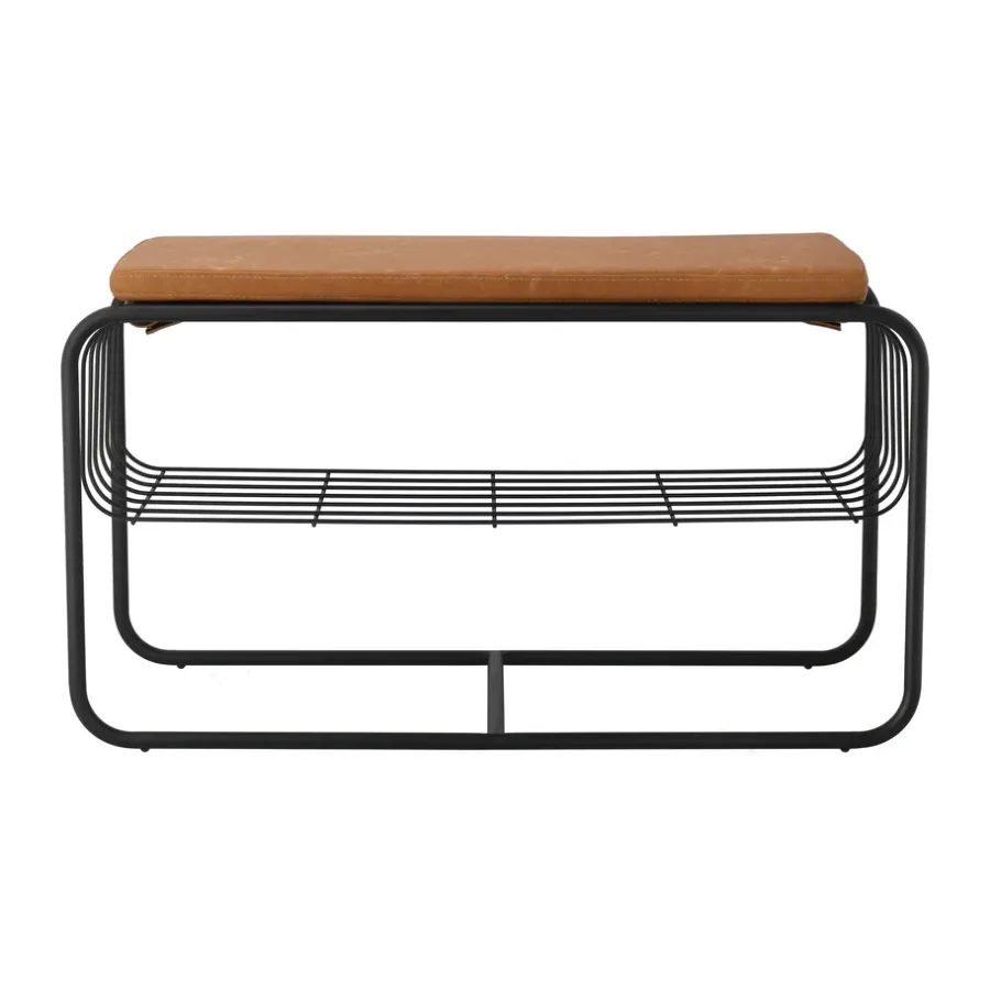 Scandi Living Nod bank/schoenenrek 80x36c42 cm, Black< Schoenenrekken