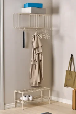 Scandi Living Nod schoenenrek 80x30x37 cm, Beige< Schoenenrekken