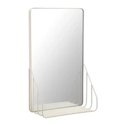 Scandi Living Nod spiegel met plank 30x50 cm, Beige< Wandspiegels