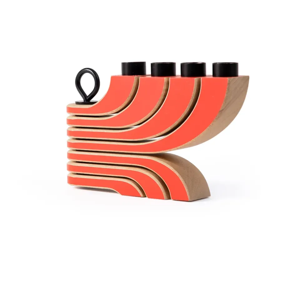 Design House Stockholm Nordic Light kaarsenhouder 4 armen, Rood< Kandelaars