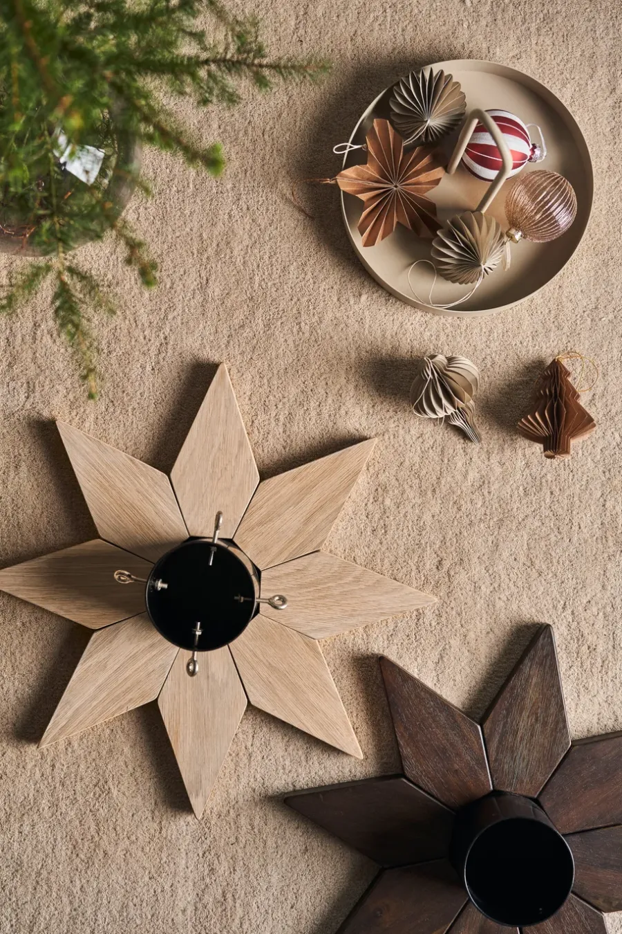 Scandi Living Norr kerstboomvoet, Wit geglazuurd< Kerstdecoraties
