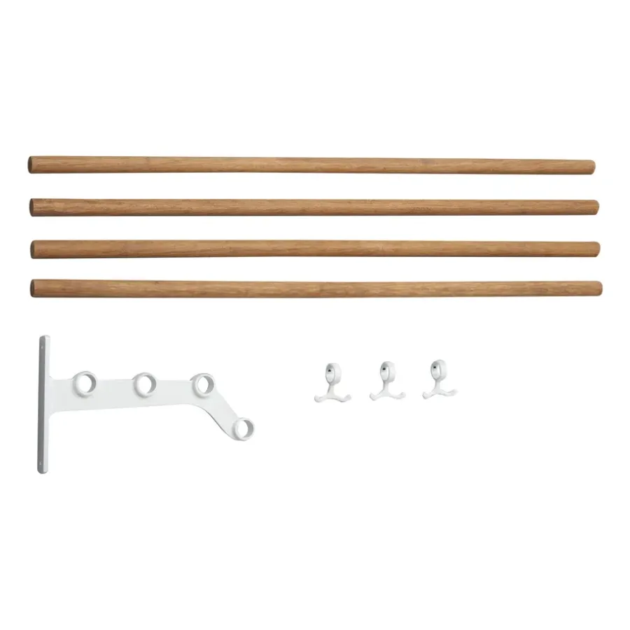 Essem Design Nostalgi 291 extra onderdeel hoedenplank 100 cm, Bamboe-wit< Garderobehaken & Hoedenplanken