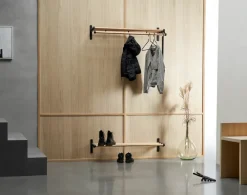 Essem Design Nostalgi 291 hoedenplank 100 cm, Zwart-zwart< Garderobehaken & Hoedenplanken