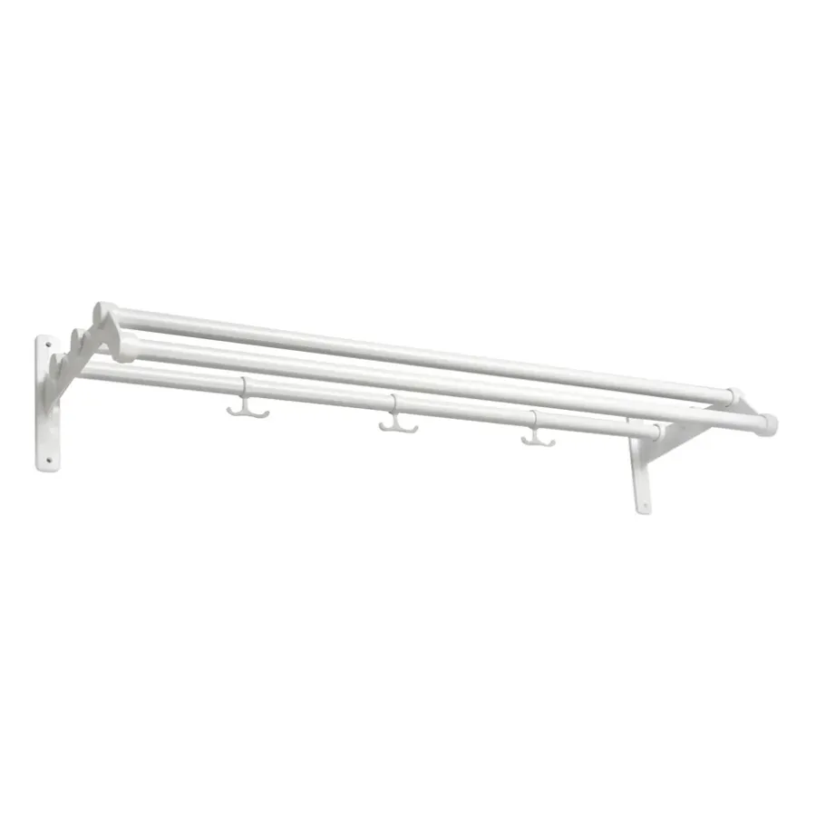 Essem Design Nostalgi 291 hoedenplank 100 cm, Wit-wit< Garderobehaken & Hoedenplanken